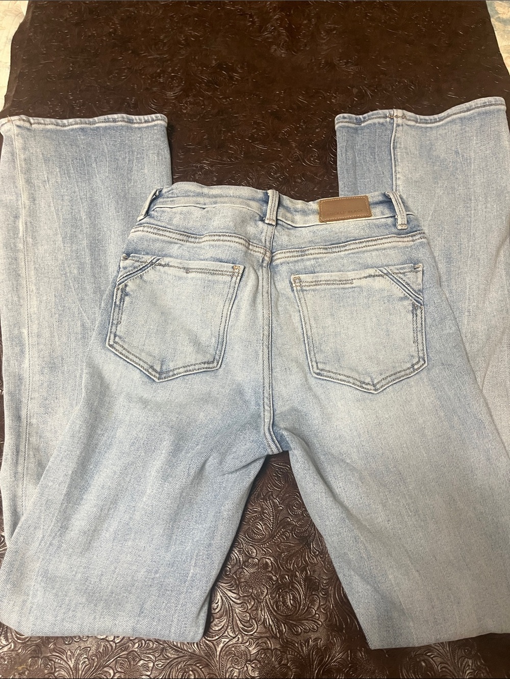 Buckle Light Blue Boot Cut Women's Jeans